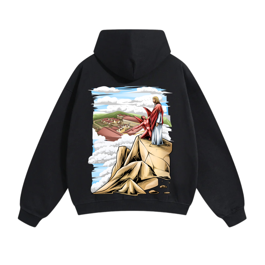 Devil Tempting Jesus Christ Hoodie